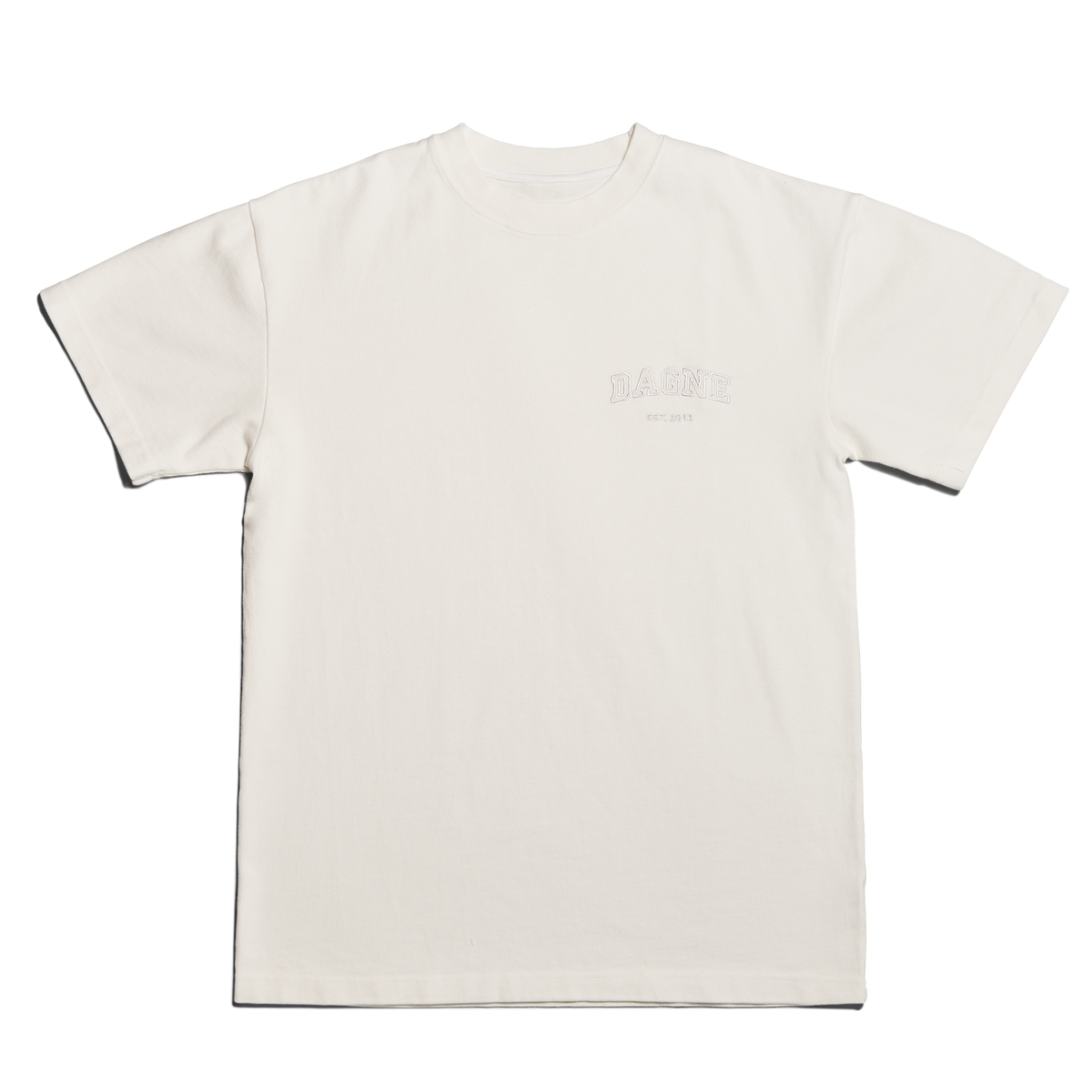 Varsity Logo T-shirt in Moonbeam, Medium