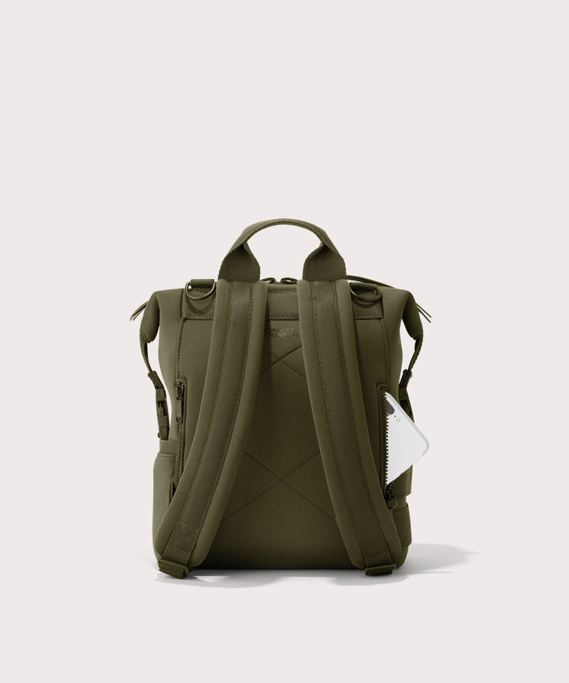 Indi Diaper Backpack in Dark Moss, Small